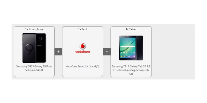 Galaxy S9 + Tab S2 9.7 mit 5 GB LTE nur 36,99€