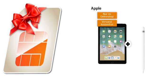 APPLE iPad + 5 GB LTE nur 19,99€