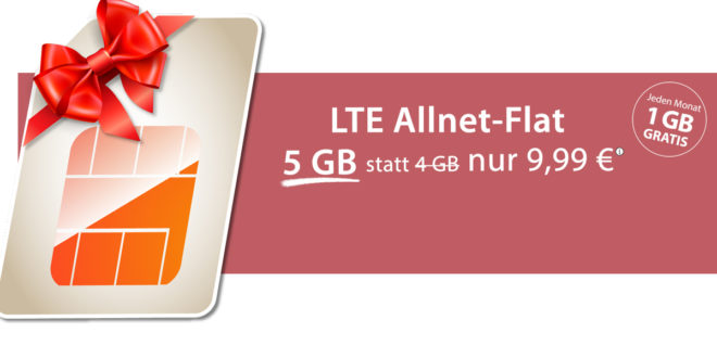 5 GB LTE Allnet + monatlich kündbar nur 9,99€