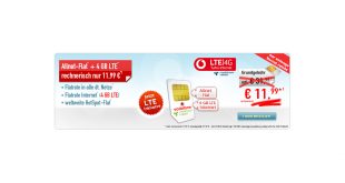 Allnet-Flat + 4 GB LTE Vodafone 11,99€