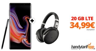 Galaxy Note9 & Sennheiser HD mit 10 GB LTE nur 34,99€