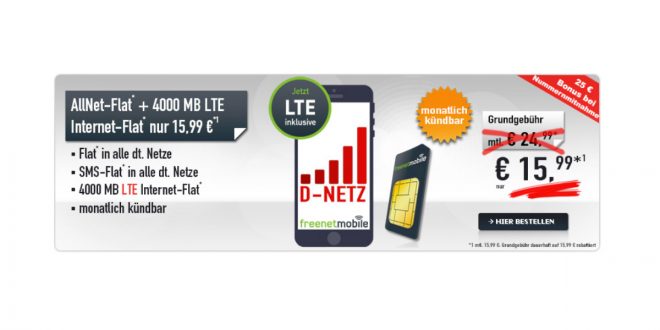 4 GB LTE +monatlich kündbar+ Vodafone nur 15,99€