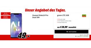 Huawei Mate20 Pro mit 2GB LTE nur 26,99€