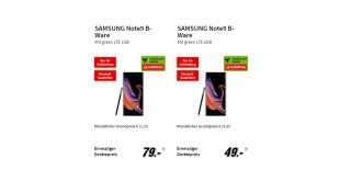 SAMSUNG Note9 B-Ware ab 21,99€ mtl.