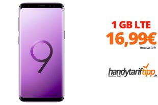 Galaxy S9 mit 1 GB LTE Allnet nur 16,99€