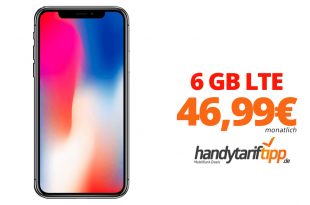 iPhone X mit 6 GB LTE nur 46,99€