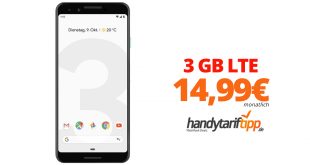 Google Pixel 3 mit 3 GB LTE nur 14,99€