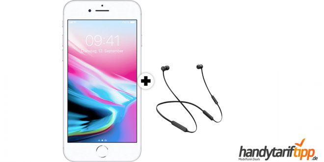 iPhone 8 & Beats X In-Ear + 4 GB LTE nur 26,99€