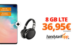 Galaxy S10+ & Sennheiser HD mit 8 GB LTE eff. 36,95€