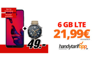 Huawei P20 Pro & Watch GT mit 6 GB LTE nur 21,99€