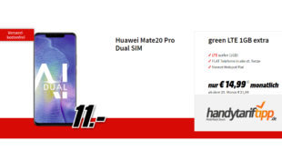 Mate20 Pro mit 1GB LTE Allnet nur 14,99€