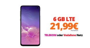 SAMSUNG Galaxy S10e mit 6 GB LTE im Telekom oder Vodafone Netz nur 21,99€