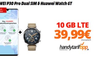 HUAWEI P30 Pro & Watch GT mit 10 GB LTE nur 39,99€