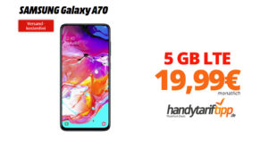 Galaxy A70 mit 5GB LTE nur 19,99€