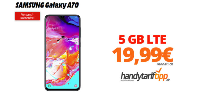 Galaxy A70 mit 5GB LTE nur 19,99€