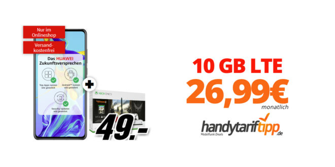 Huawei P30 & Xbox One S mit 10GB LTE nur 26,99€