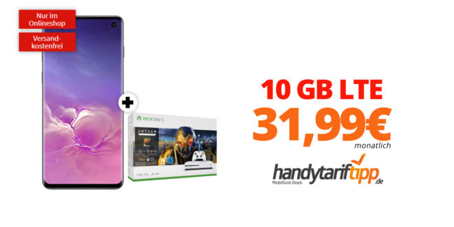 Galaxy S10 & Xbox One S mit 10GB LTE nur 31,99€
