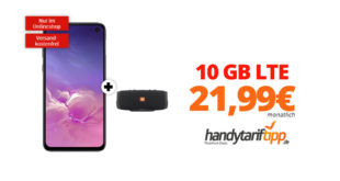 Galaxy S10e & JBL Charge 3 mit 10 GB LTE nur 21,99€