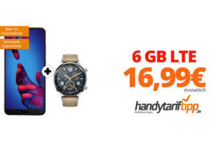 Huawei P20 & Huawei Watch GT mit 6 GB LTE nur 16,99€