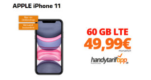 APPLE iPhone 11 mit 60 GB LTE nur 49,99€