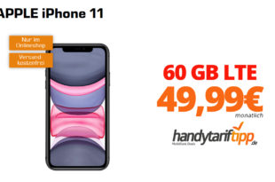 APPLE iPhone 11 mit 60 GB LTE nur 49,99€