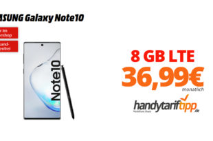 Galaxy Note10 mit 8 GB LTE Telekom nur 36,99€