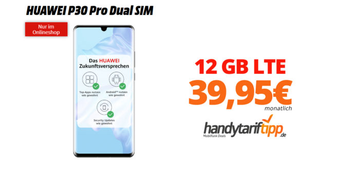 HUAWEI P30 Pro mit 12 GB LTE Telekom nur 39,95€