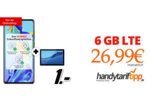 Huawei P30 & Mediapad T5 mit 10 GB LTE nur 26,99€