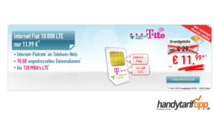 Telekom Internet Flat 10GB LTE nur 11,99€