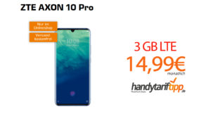 ZTE AXON 10 Pro mit 3 GB LTE nur 14,99€