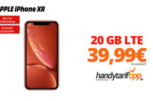 APPLE iPhone XR mit 20GB LTE nur 39,99€