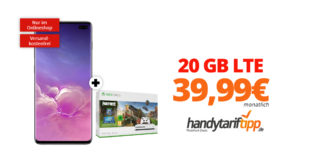 Galaxy S10+ & Xbox one S 1TB mit 20GB LTE nur 39,99€