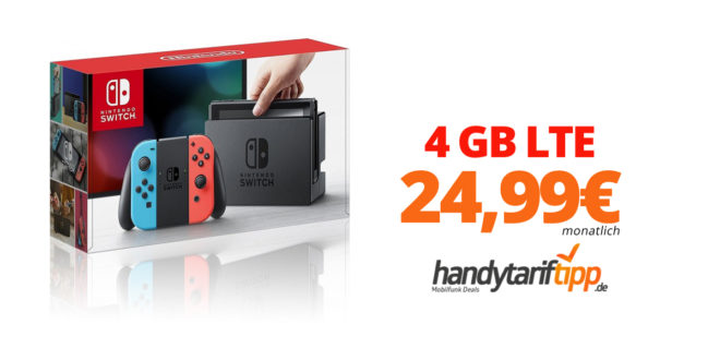 Nintendo Switch mit 4 GB LTE nur 24,99€