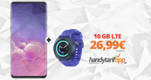 Galaxy S10 & Gear Sport Smartwatch mit 10GB LTE nur 26,99€