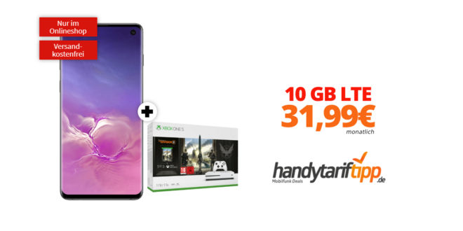 Galaxy S10 & Xbox One S mit 10 GB LTE nur 31,99€