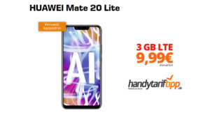 HUAWEI Mate 20 Lite mit 3 GB LTE nur 9,99€