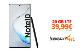 Galaxy Note10 mit 20GB LTE nur 39,99€