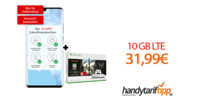 HUAWEI P30 Pro Dual & Xbox One S mit 10GB LTE nur 31,99€