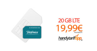 20 GB LTE (monatlich kündbar) nur 19,99€