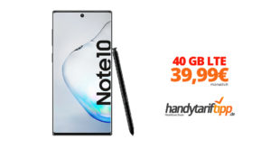 Galaxy Note10 mit 40 GB LTE nur 39,99€