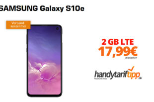 SAMSUNG Galaxy S10e mit 2 GB LTE nur 17,99€