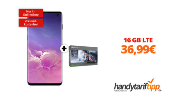 Galaxy S10 & Xbox mit 16GB LTE nur 36,99€