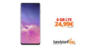 SAMSUNG Galaxy S10 Dual-SIM mit 6 GB LTE nur 24,99€