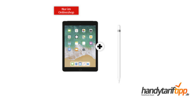 APPLE iPad 10,2" Wi-Fi + Cellular & Apple Pencil mit 10 GB LTE nur 24,99€