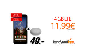 Google Pixel 3a & Google Home Mini mit 4GB LTE nur 11,99€