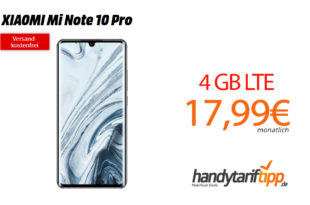 XIAOMI Mi Note 10 Pro mit 4GB LTE nur 17,99€