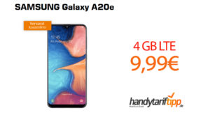 SAMSUNG Galaxy A20e mit 4GB LTE nur 9,99€