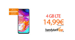 Galaxy A70 mit 4 GB LTE nur 14,99€