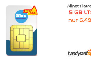 ✔ 5 GB LTE ✔ Allnet Flat ✔ nur 6.49€ mtl.