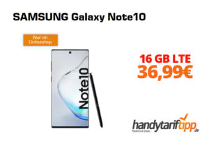 Galaxy Note10 mit 16GB LTE nur 36,99€